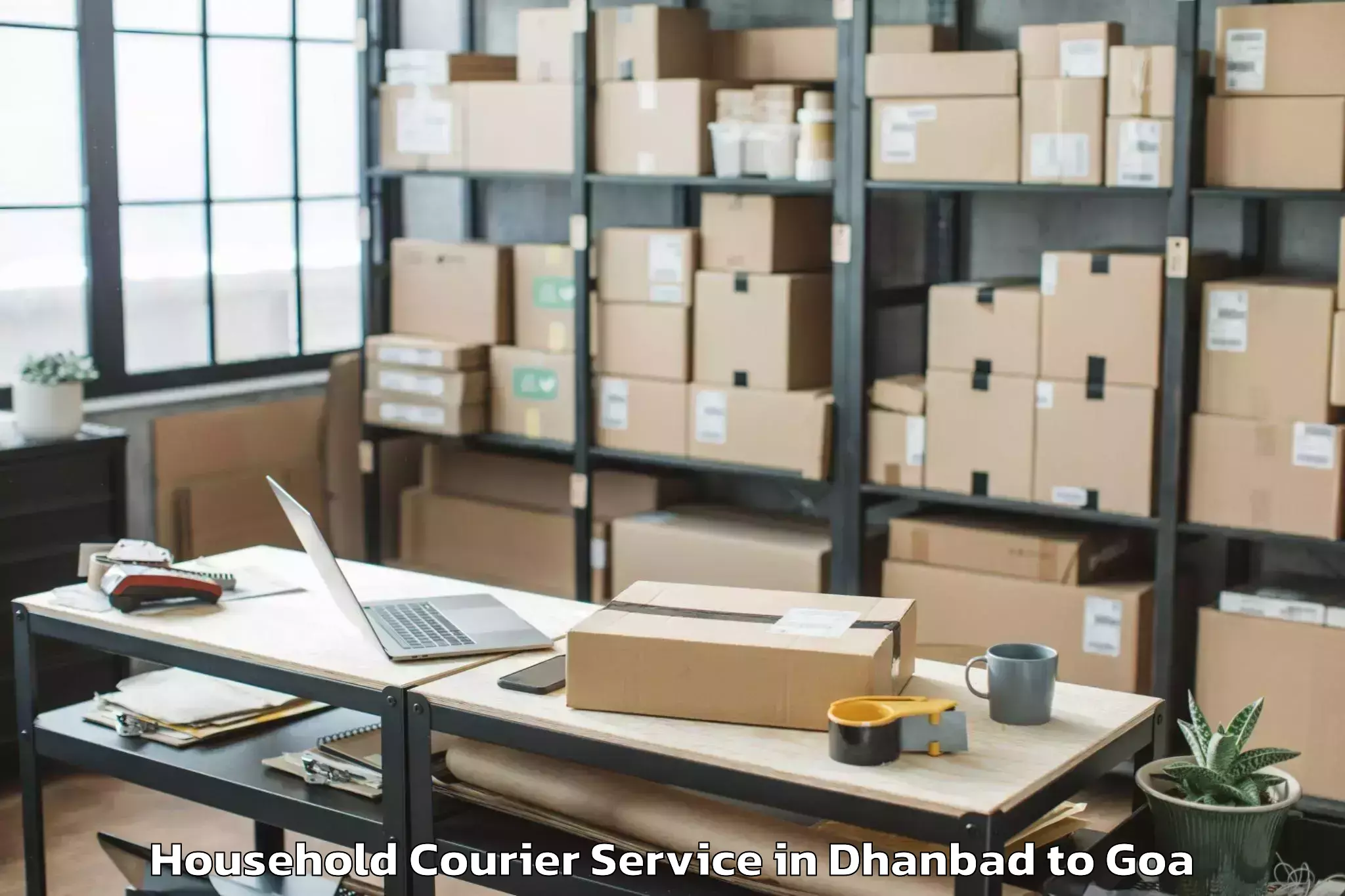 Comprehensive Dhanbad to Bambolim Household Courier